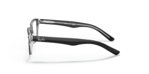 Aste originali Ray-Ban RB1555, colore 3529 · Nero su trasparente