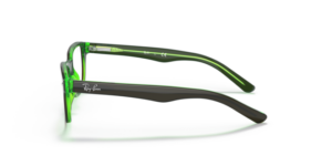Aste originali Ray-Ban RB1555, colore 3665 · Marrone su verde fluo