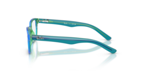 Aste originali Ray-Ban RB1555, colore 3996 · Trasparente blu & verde