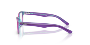 Aste originali Ray-Ban RB1555, colore 3997 · Trasparente viola & blu chiaro